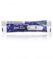 BD Emerald Single Use Syringe 2ml with Needle (Pack of 100)