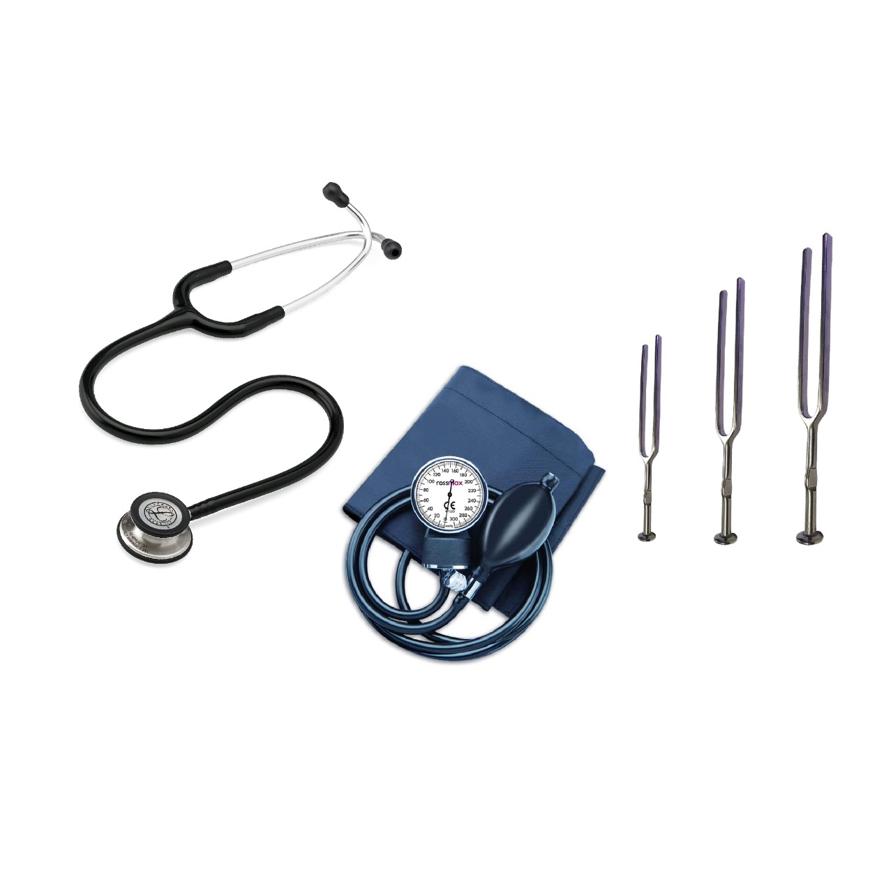  stethoscope aneroid bp apparatus tuning fork premium combo for medical professionals 
