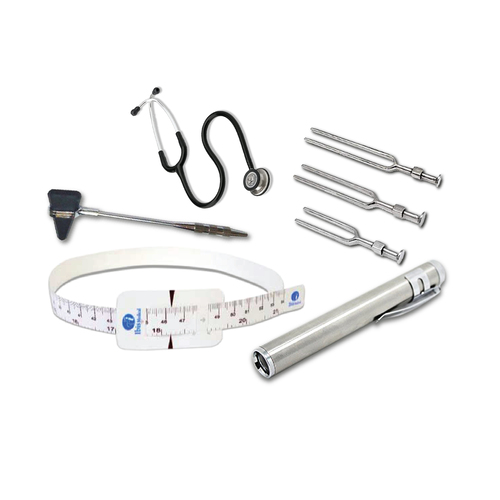  medical examination kit panchtantra littmann stethoscope tuning fork measuring tape knee hammer and torch 