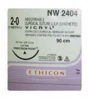 Ethicon Vicryl Sutures USP 2-0 Circle Cutting - NW2404