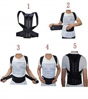 Medansh posture corrector with fully adjustable breathable back support for neck, shoulders, upper and lower back for men and women
